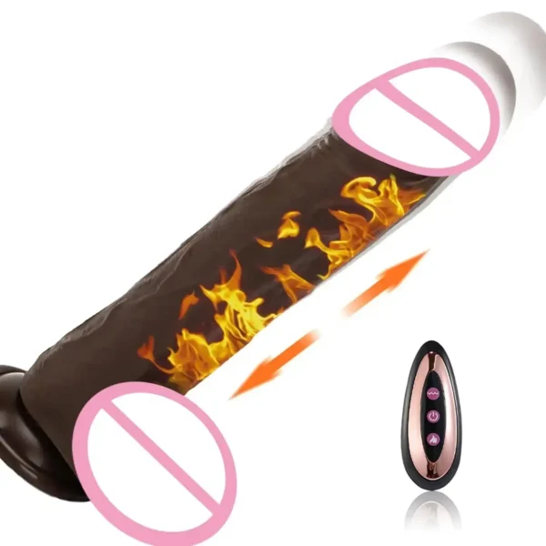 hautfarbener vibrator mit stossfunktion