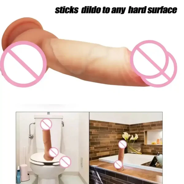 hautfreundlicher silikon dildo mit saugnapf