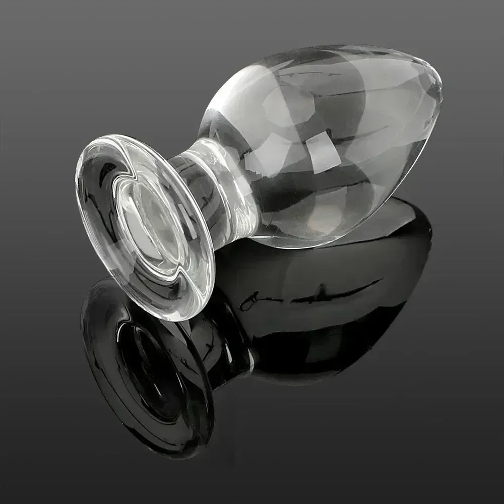 hochwertiger glas analdildo transparent