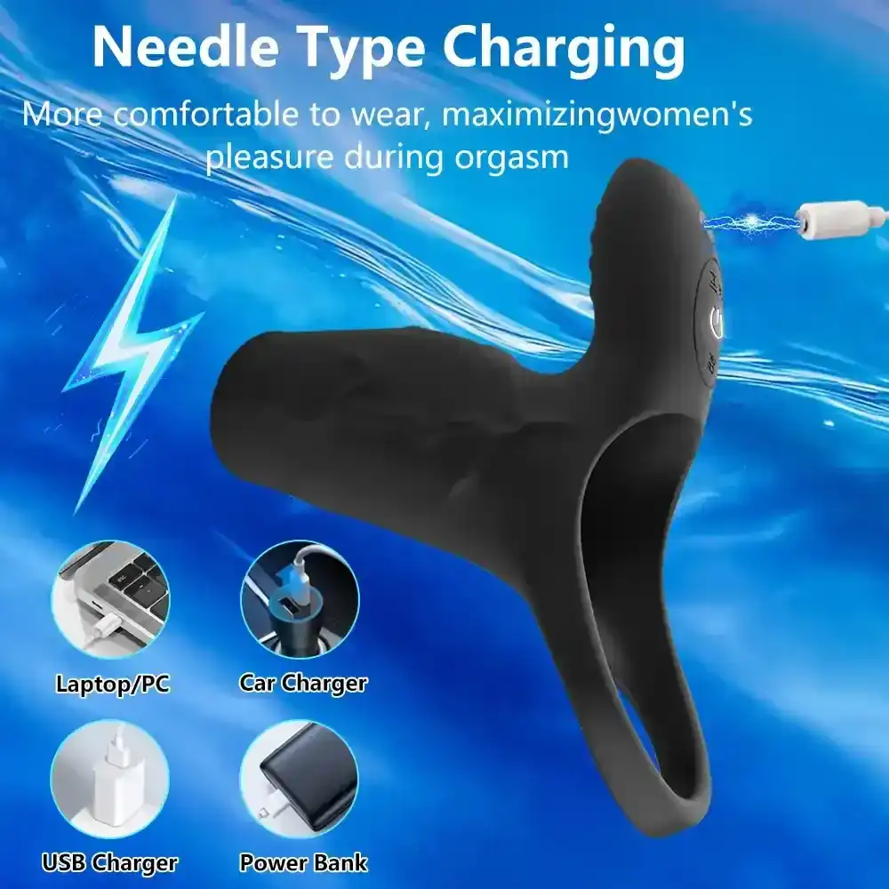 hodenring mit klitorisstimulator schwarz