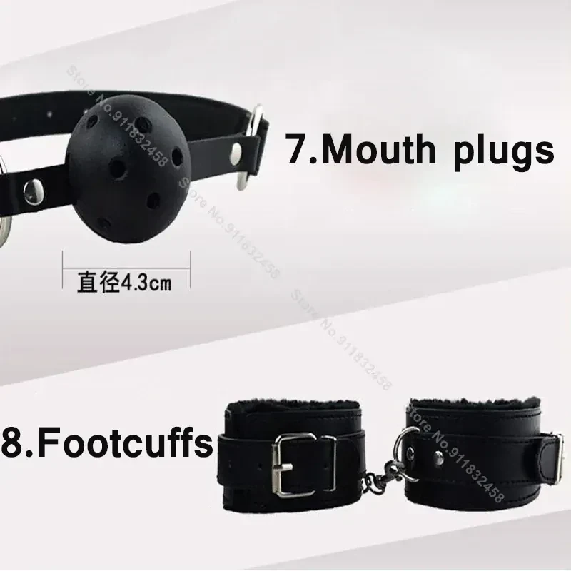 isensualflow de leder bondage set handschellen peitsche