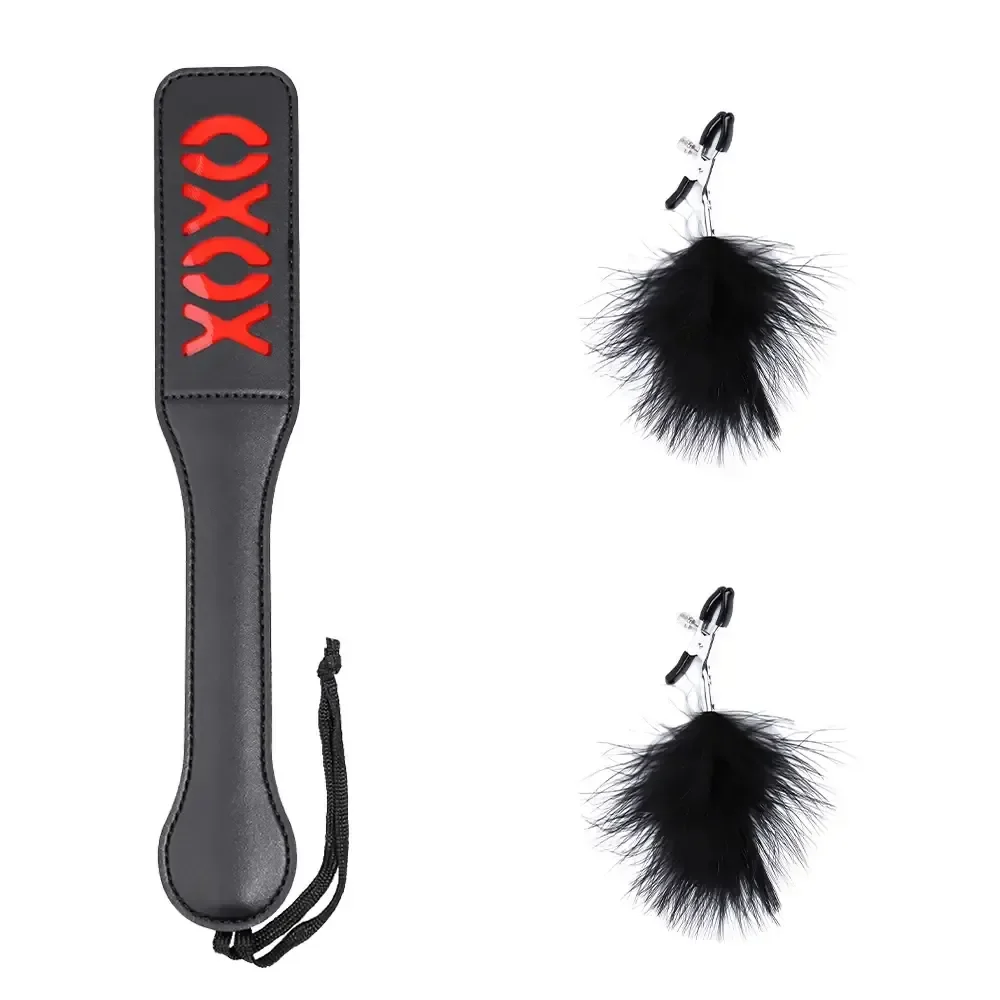 isensualflow de leder schlagpaddel mit spitzendetails