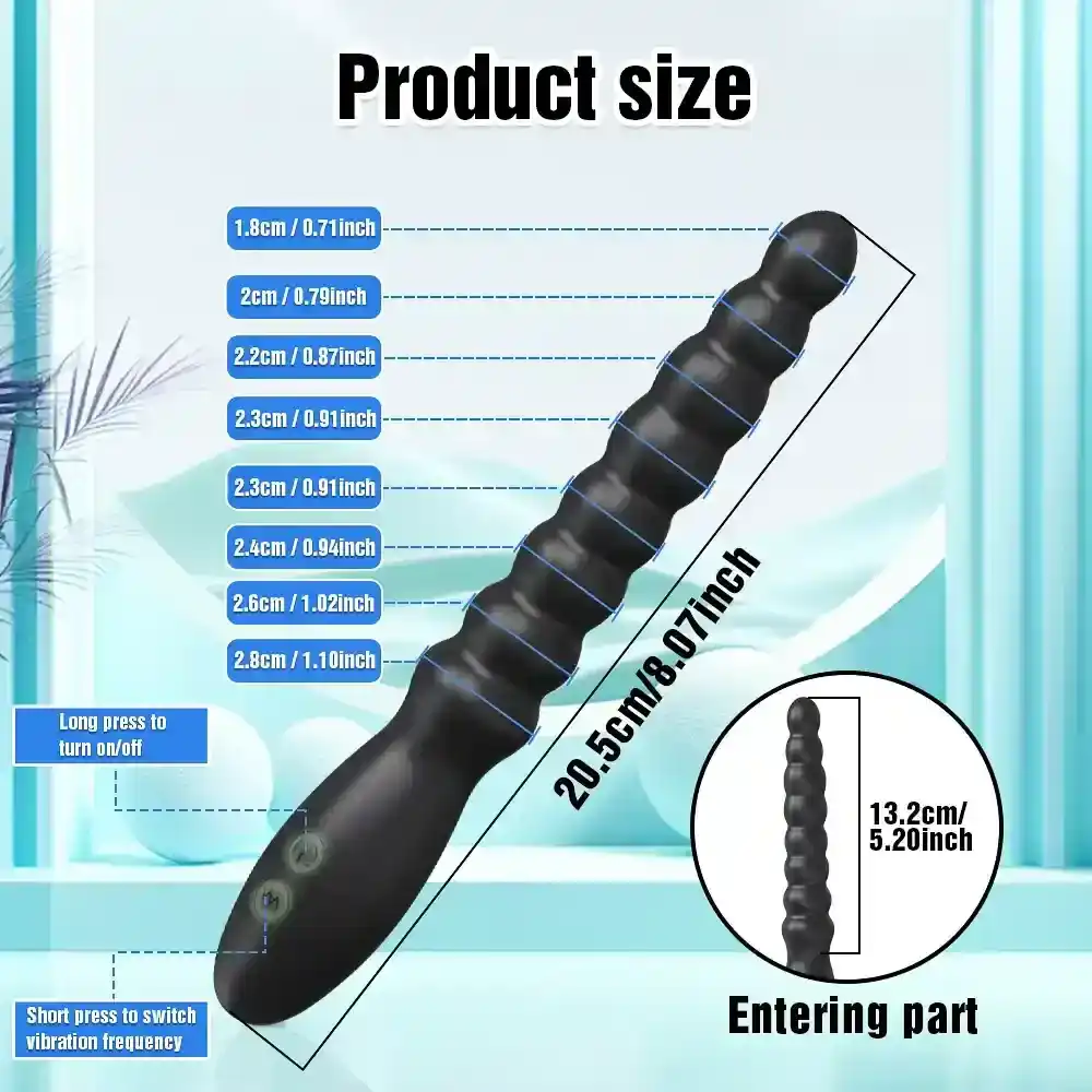 isensualflow de silikon analperlen 9 vibratiomodi