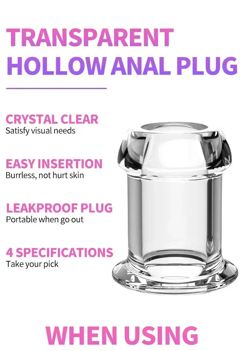 isensualflow de tpe anal plug transparent hohl