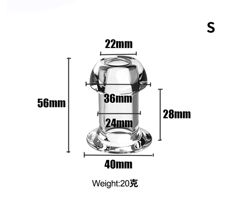 isensualflow de tpe analplug transparent hohl