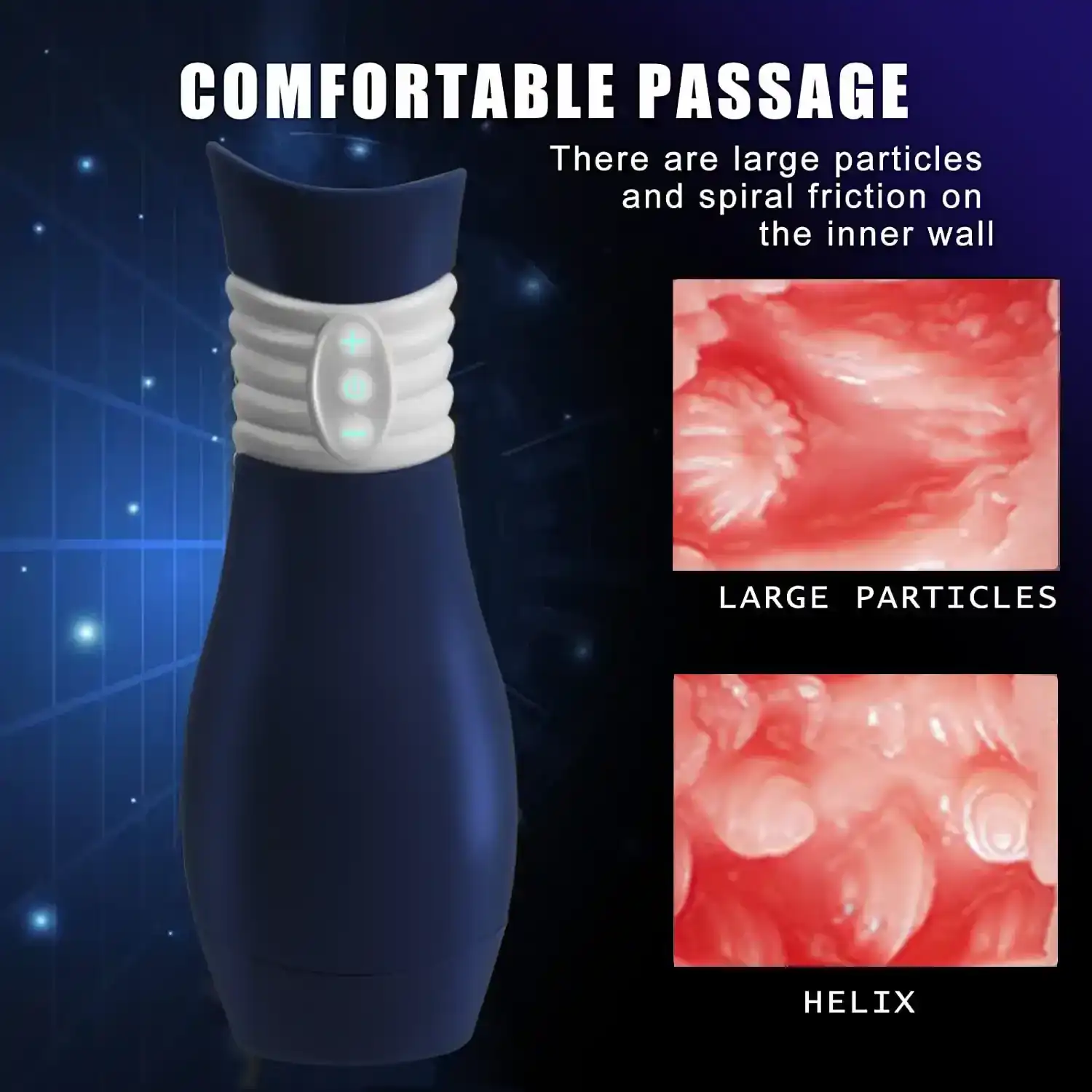 isensualflow de tpe masturbator teleskopisch saugend texturiert