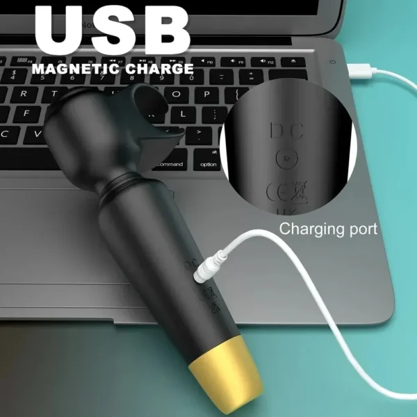 isensualflow de usb wiederaufladbarer oral masturbator schwarz