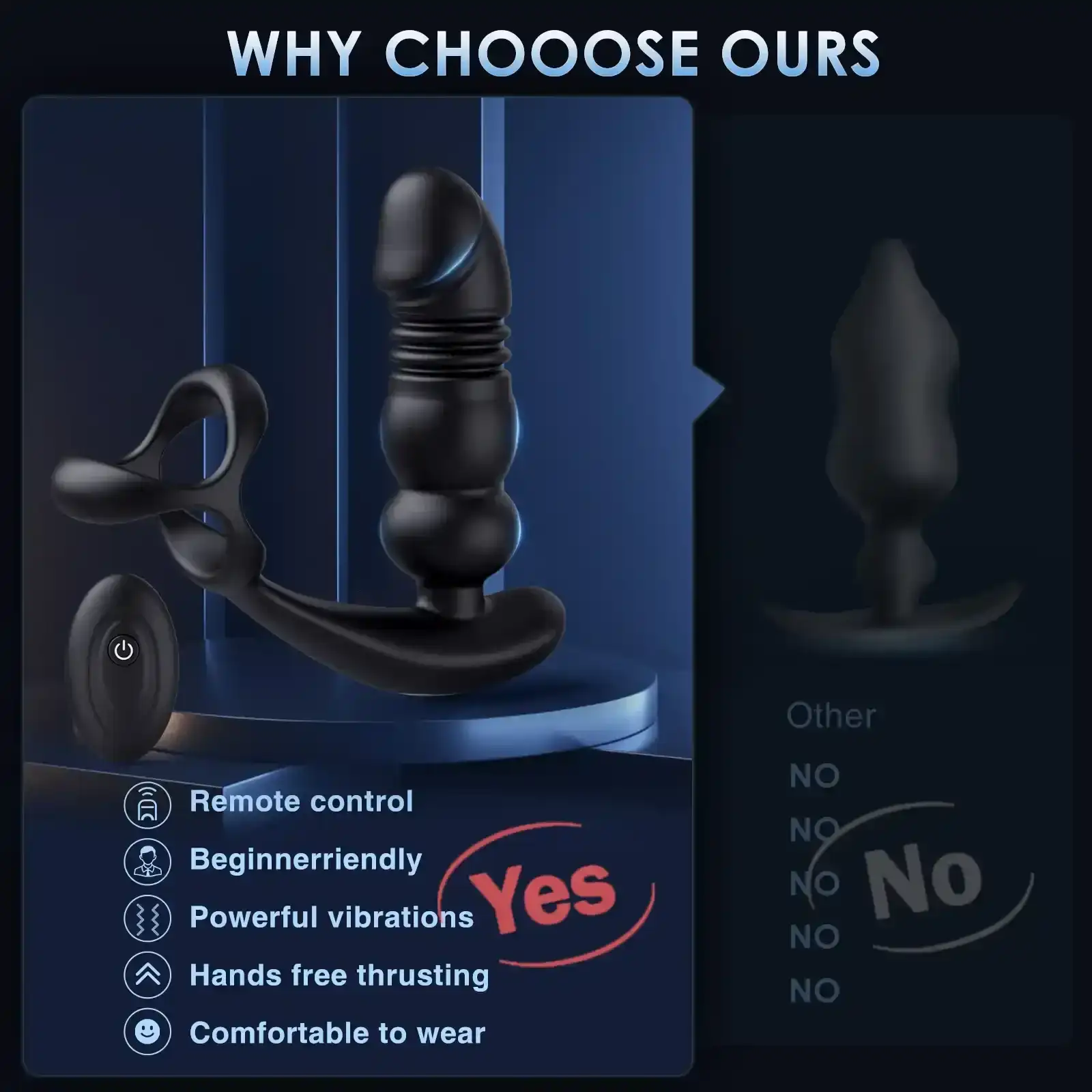 isensualflow de vibrations analplug silikon fernbedienung