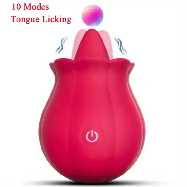 isensualflow de wasserdichter silikon zungenvibrator rose