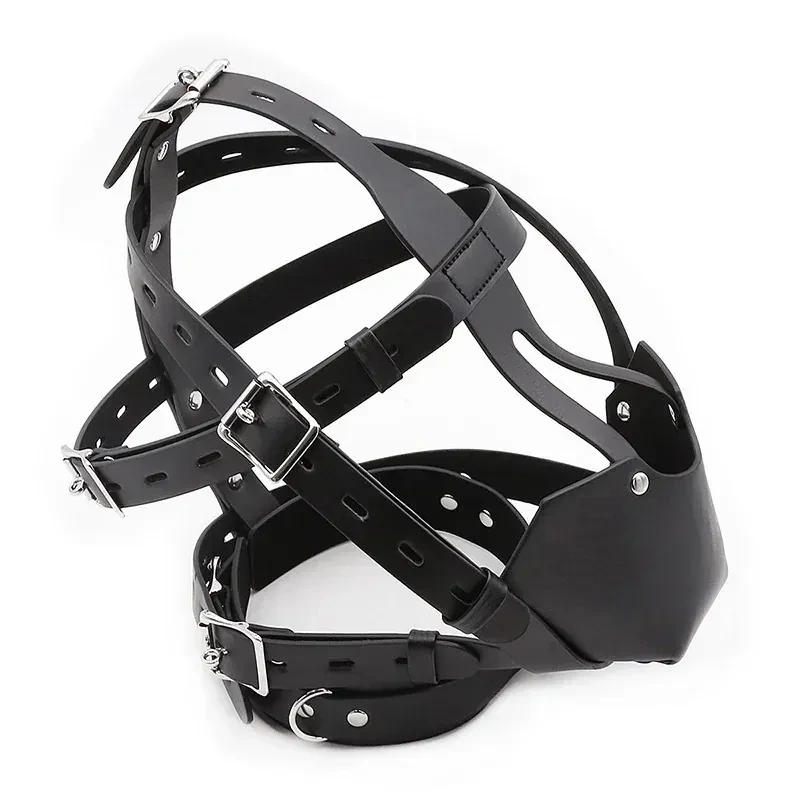 kleines ball gag harnais pu leder