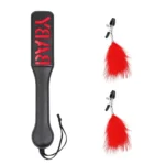 leder spanking paddle set rot