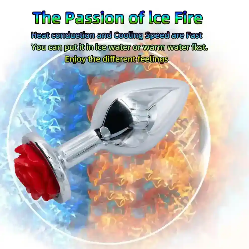 metall analtrainer mit rosenkopf