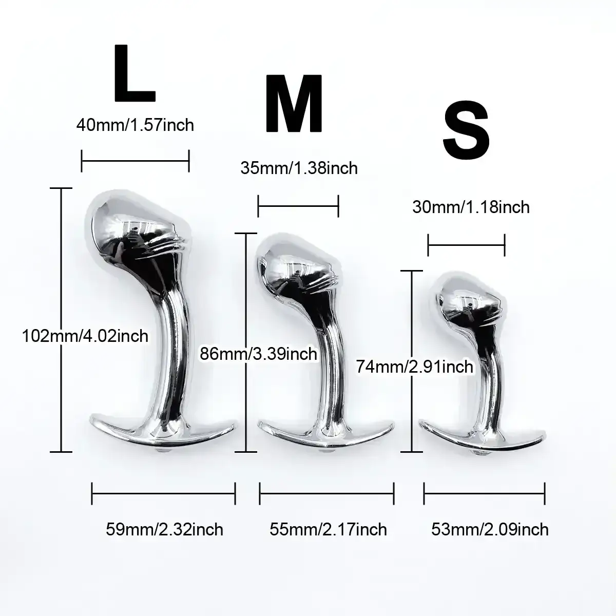 mittelgrosser analplug metall gerippt