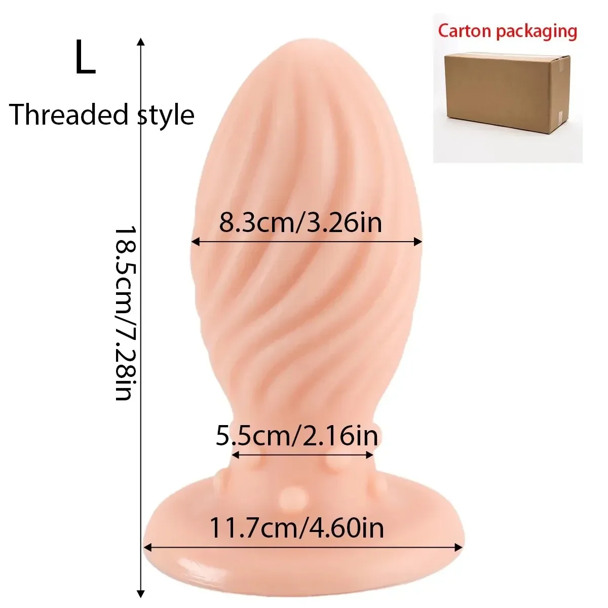 mittelgroßer analplug pvc gerippt