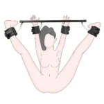 pu leder halsband und fußfesseln