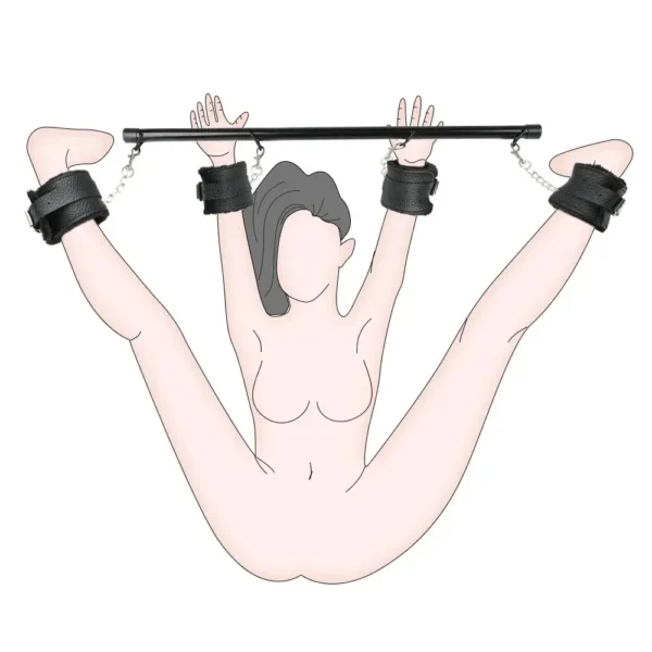 pu leder halsband und fußfesseln