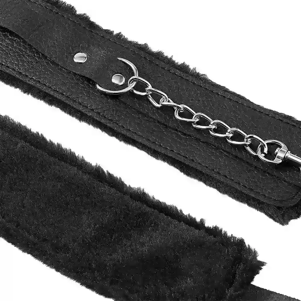 pu leder halsband und handfesseln
