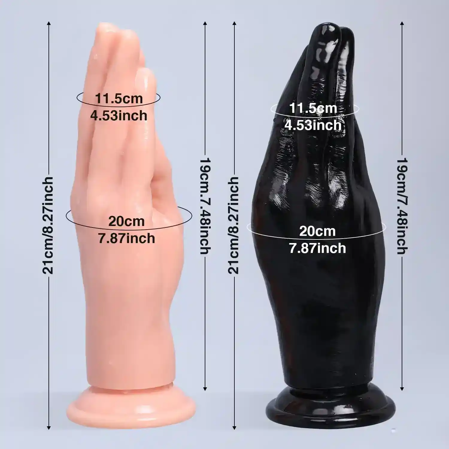 pvc handform anal plug saugnapf