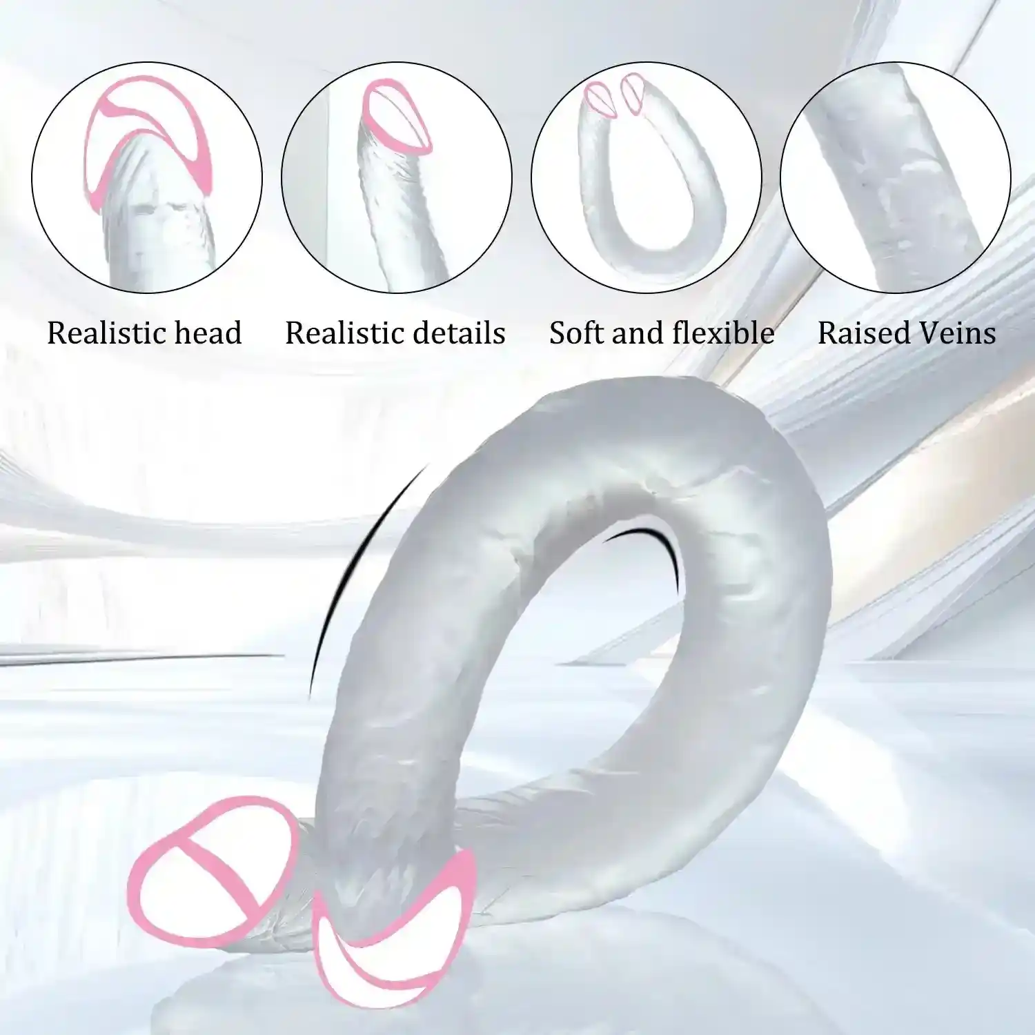 realistischer doppel dildo tpe