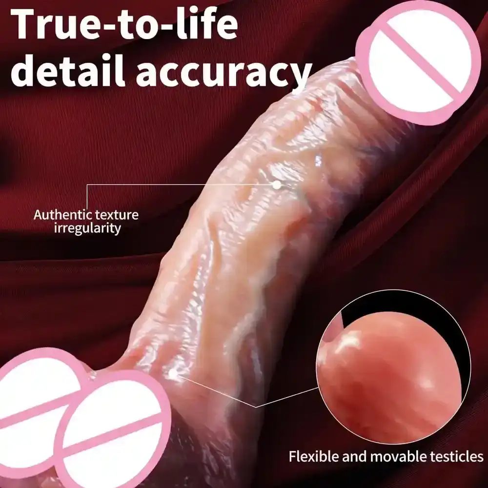 realistischer hautfarbener dildo mit adern