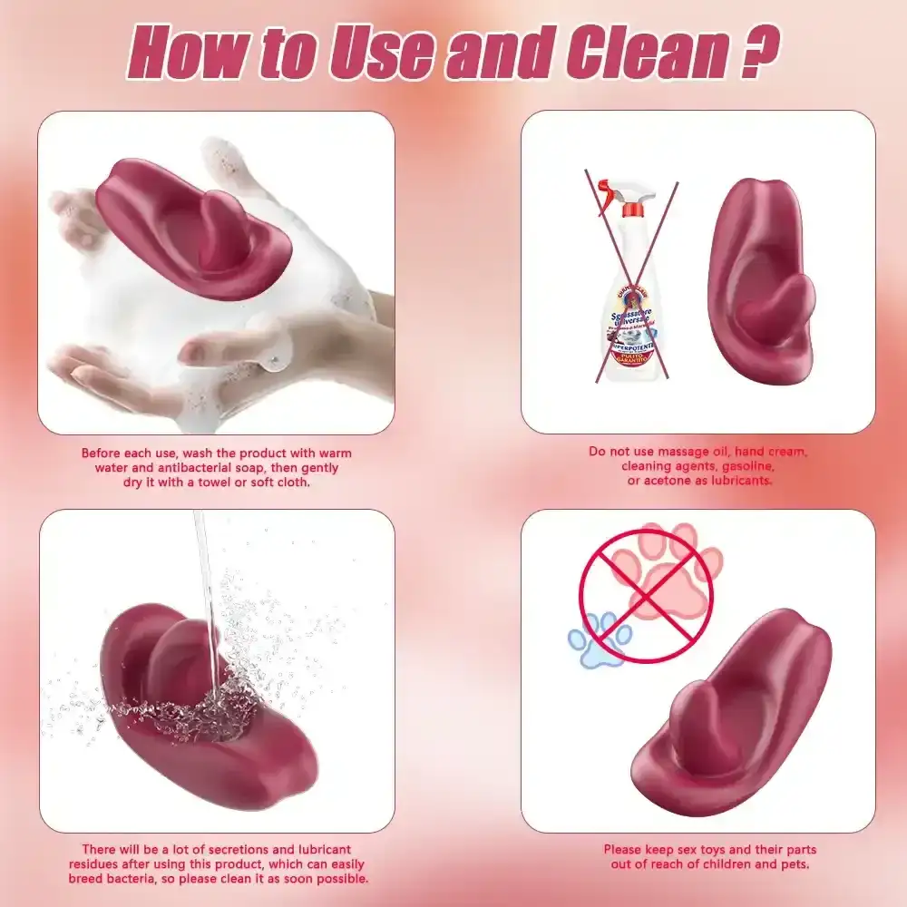 rosa silikon vibrator zungenform