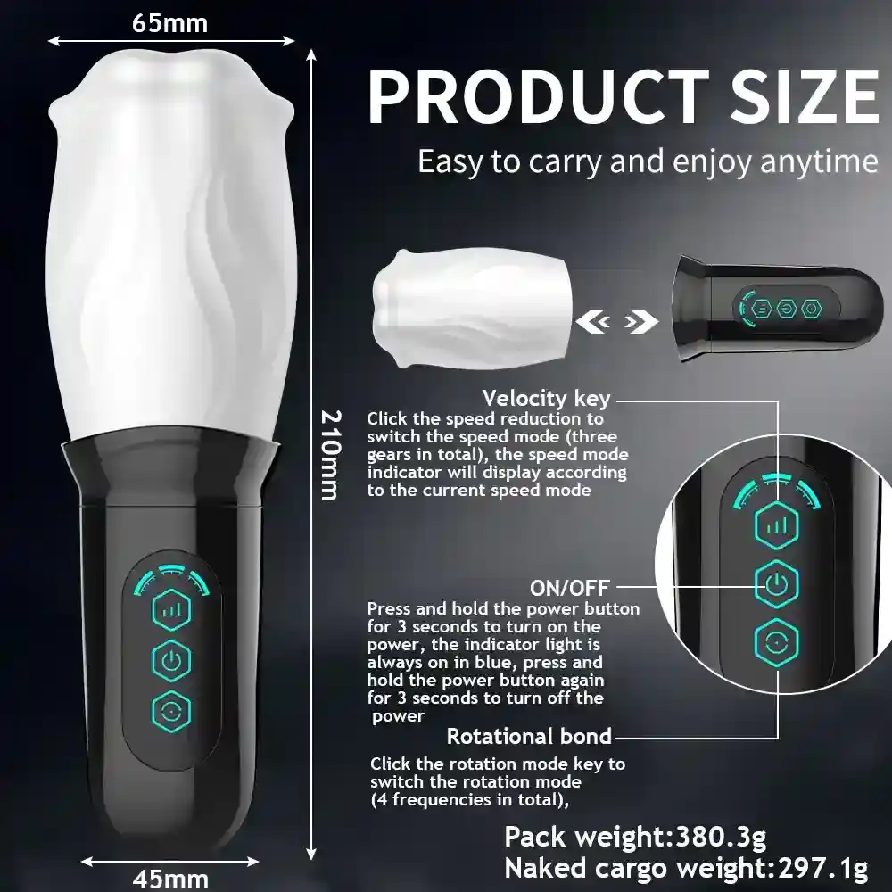 roter masturbator mit rotationsfunktion