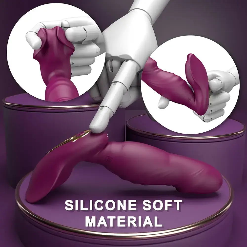 rotierender analplug silikon rot