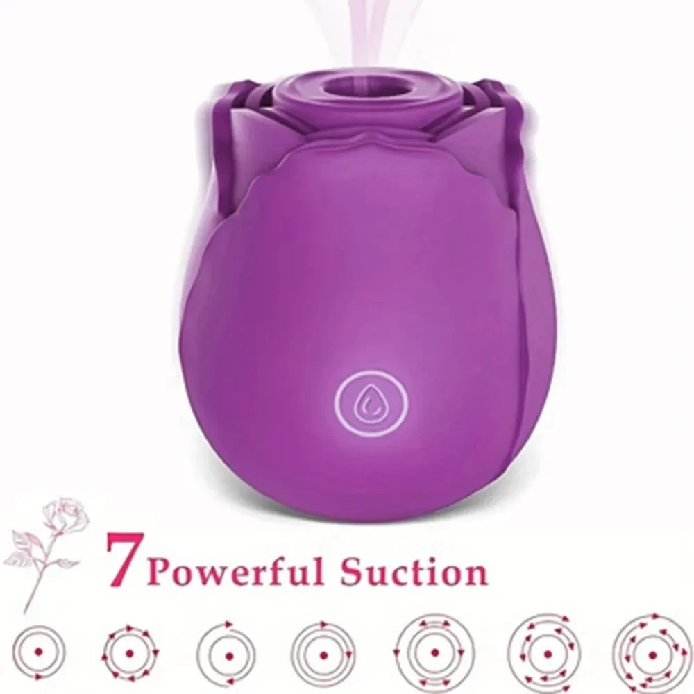saugender klitorisvibrator wasserdicht rose