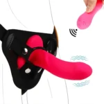 schwarz strap on dildo vibrationsfunktion