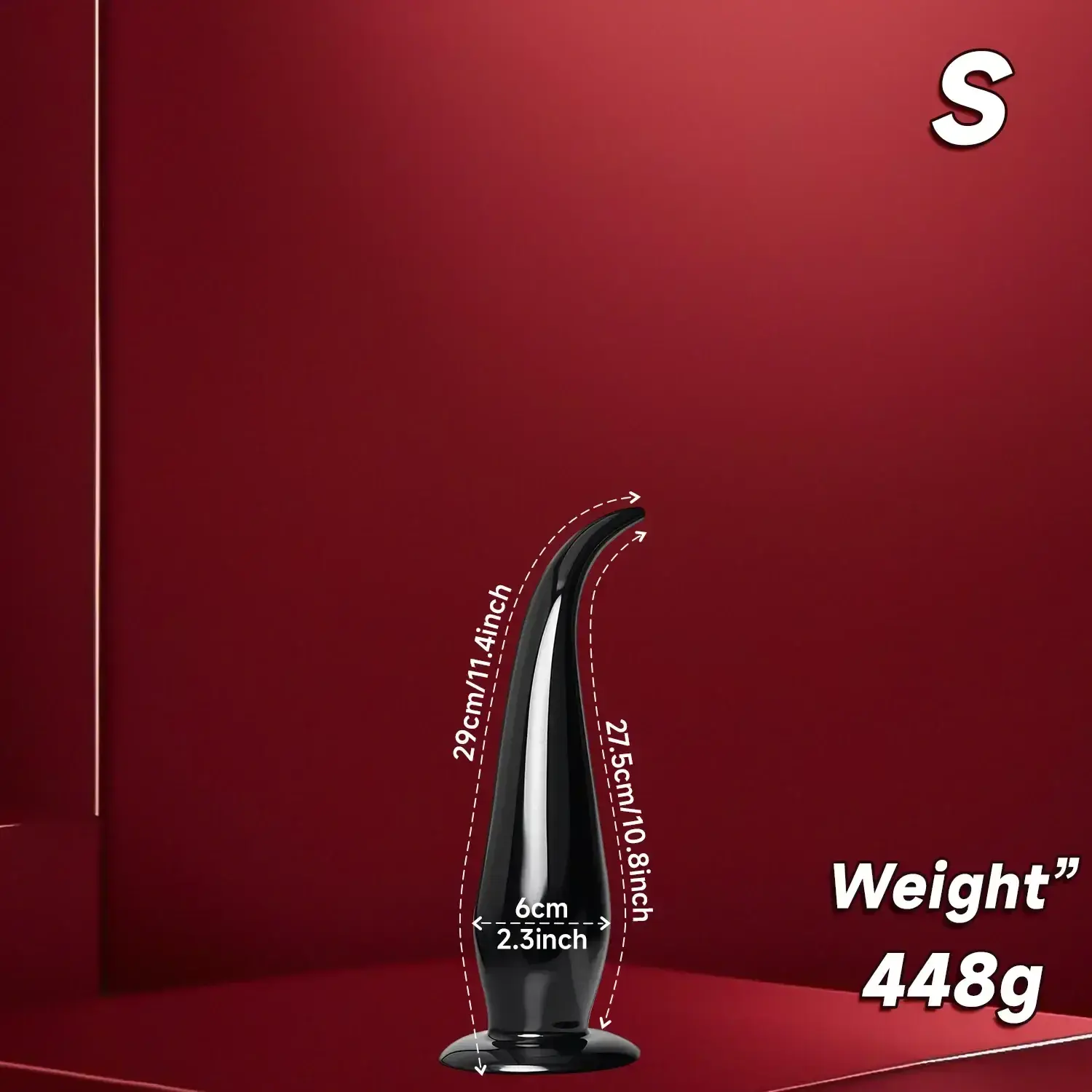 schwarzer analplug gerippt textur