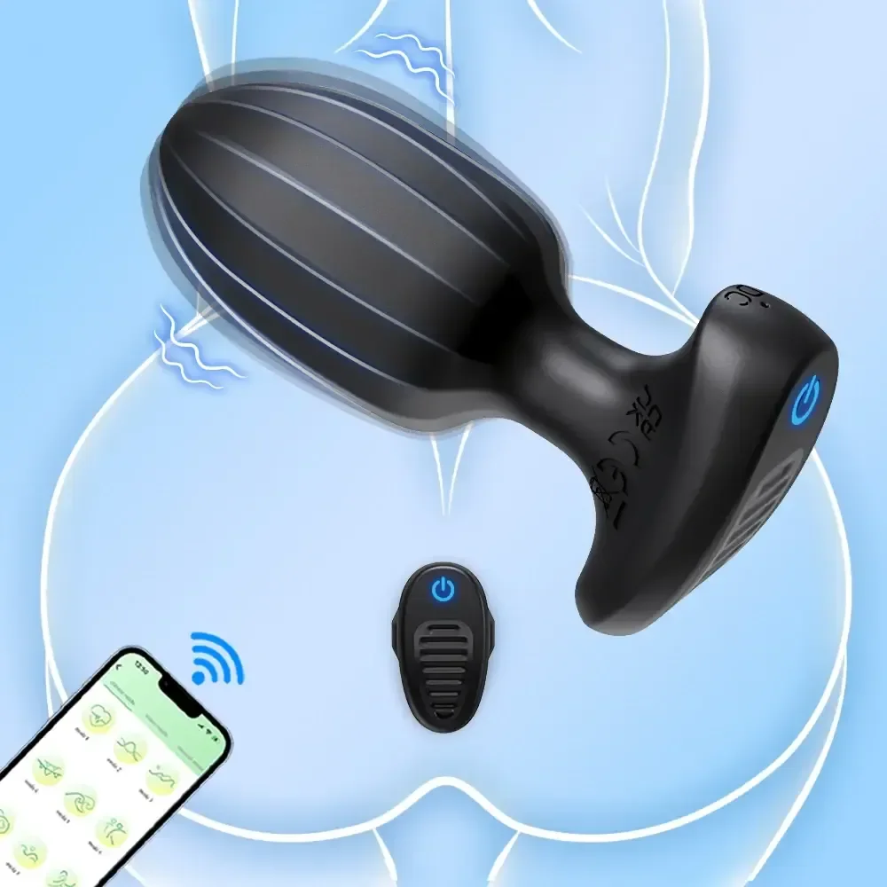 schwarzer analplug mit app steuerung