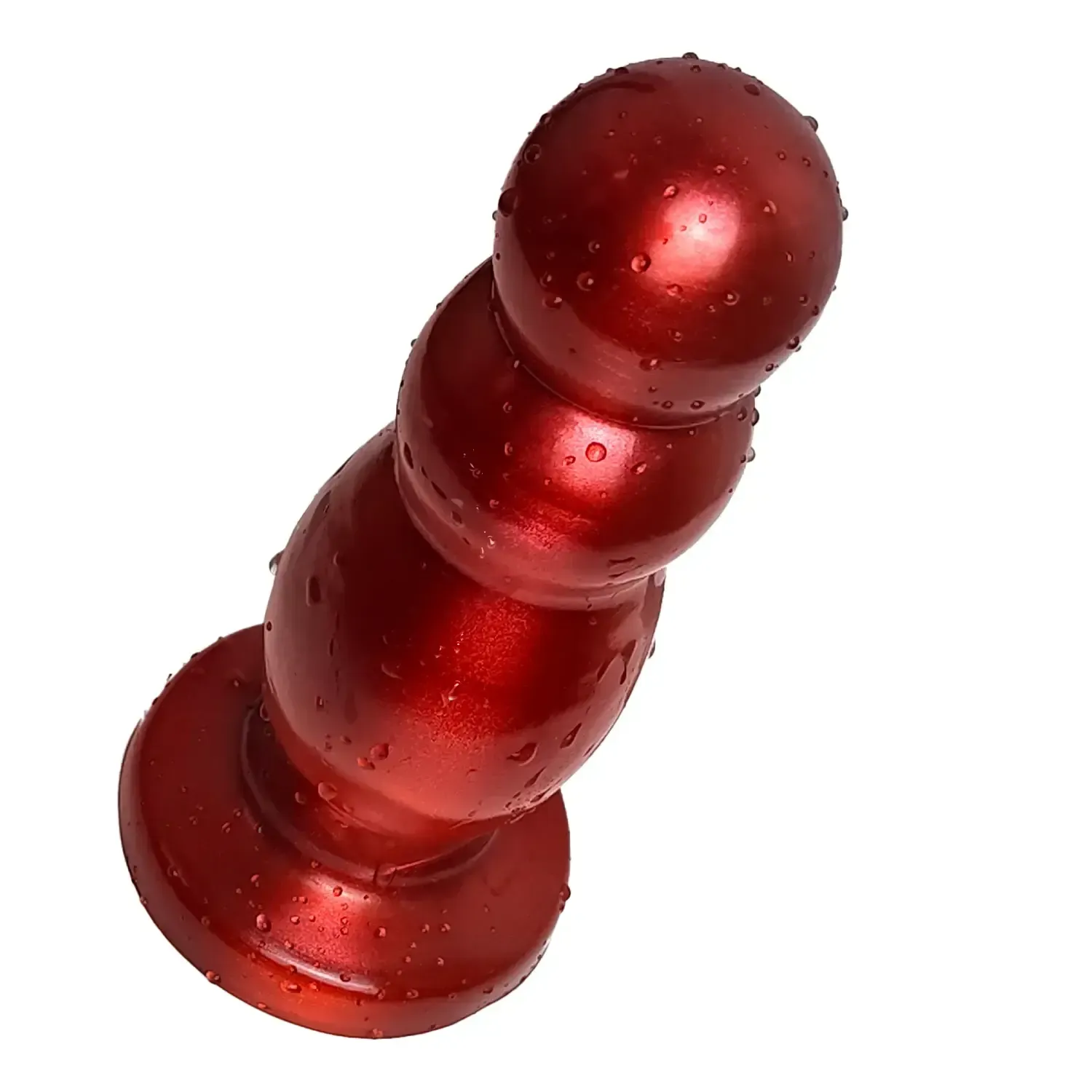 schwarzer analplug mit saugnapfbasis