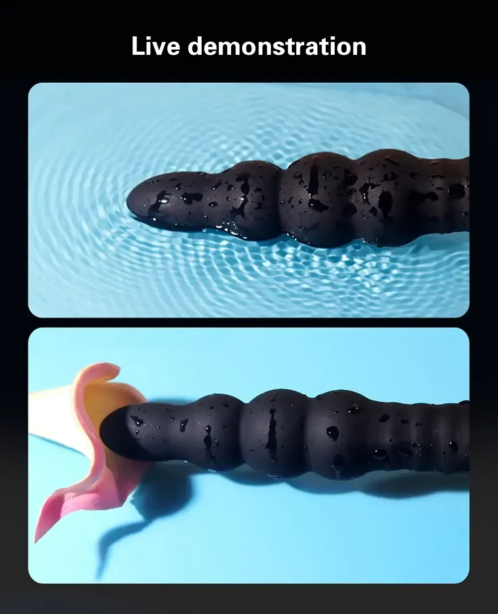 schwarzer analplug mit vibration 2