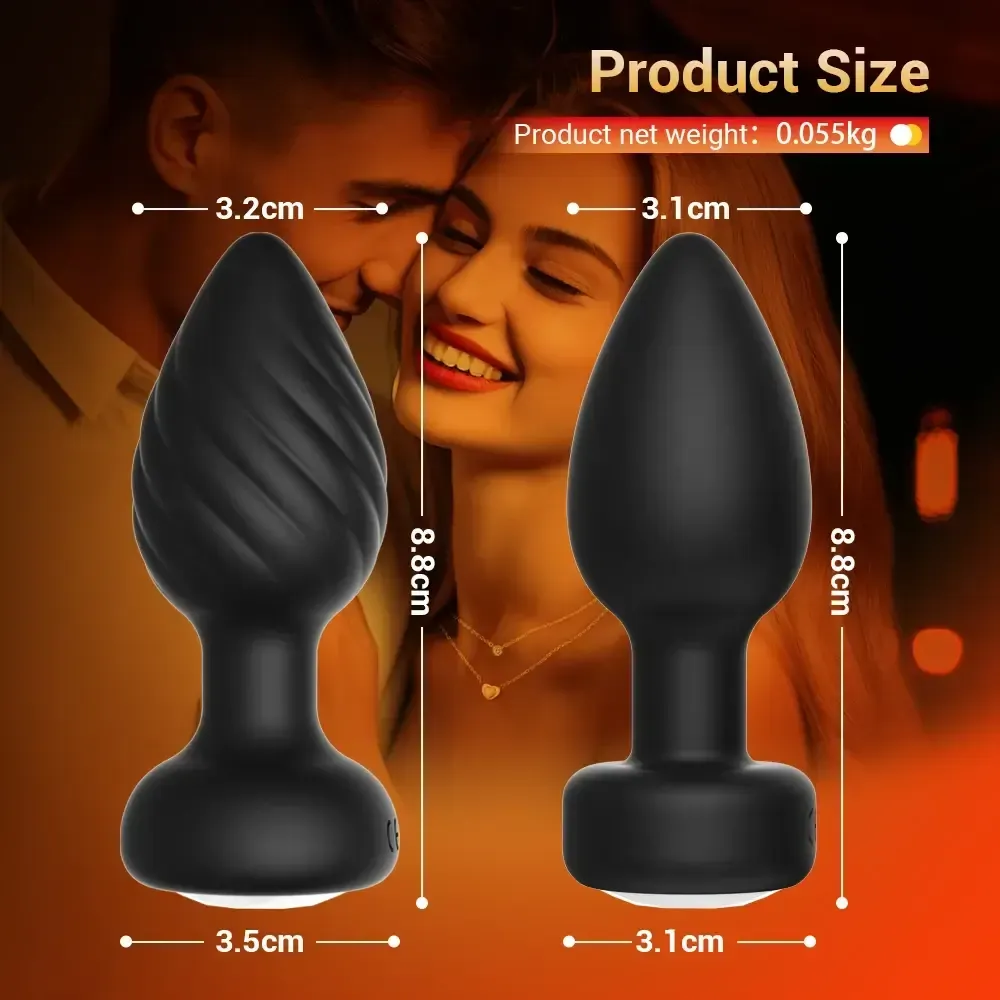 schwarzer buttplug mit vibrationsfunktion