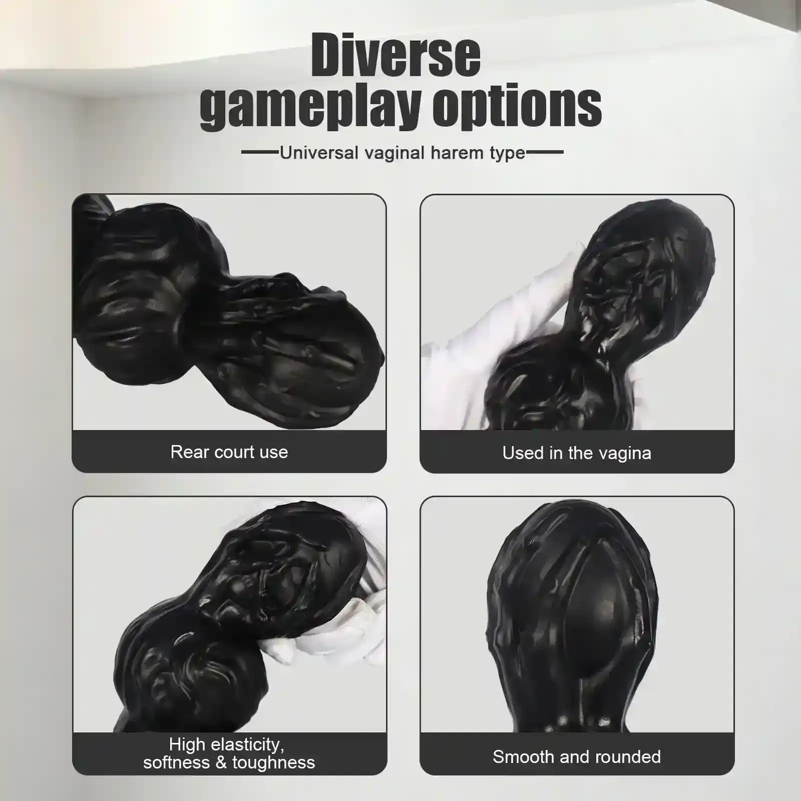 schwarzer gummi analdehner mit progression