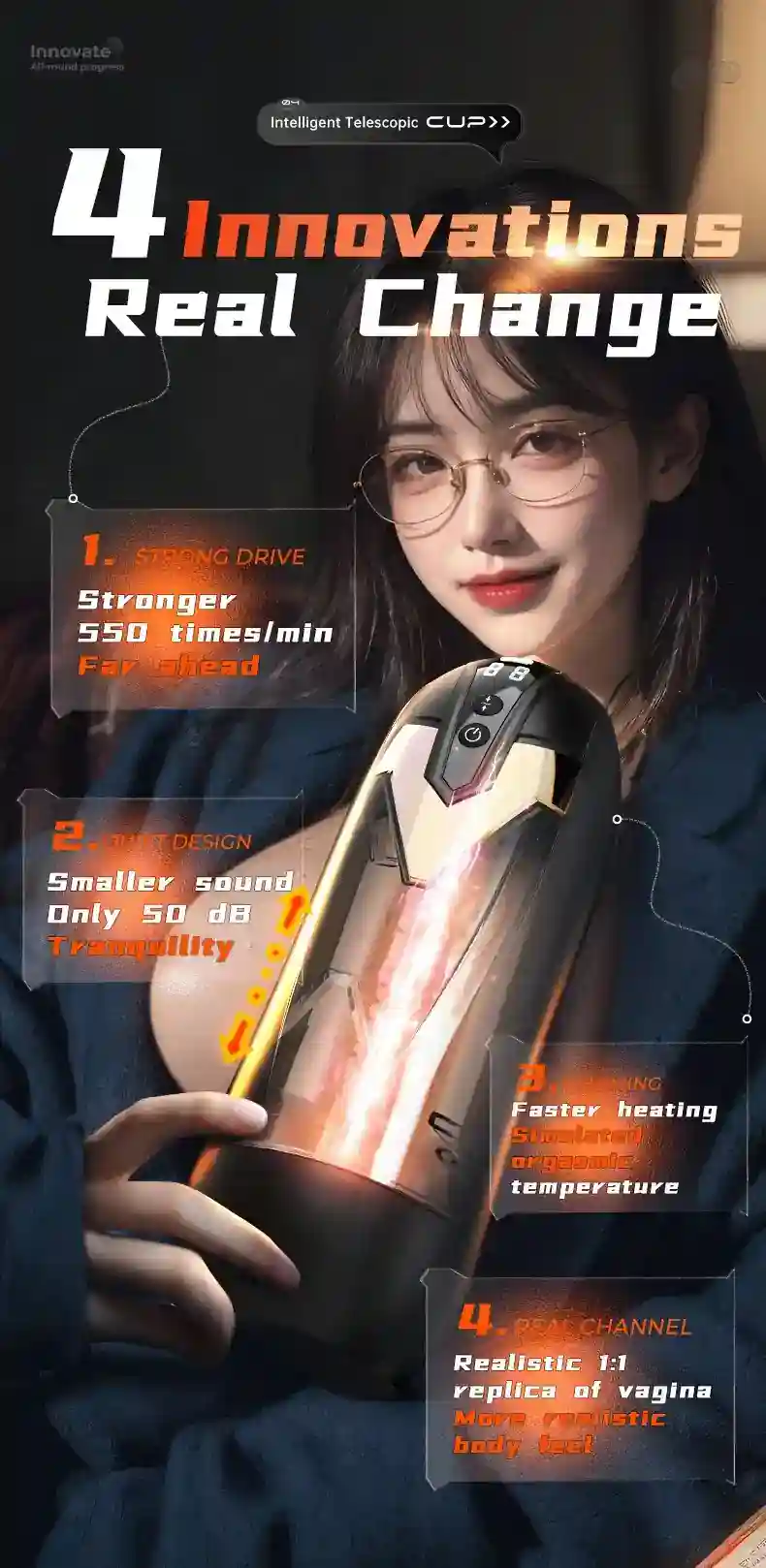 schwarzer masturbator mit kolbenhub