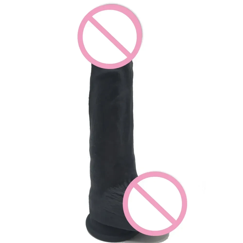 schwarzer mega dildo mit hoden