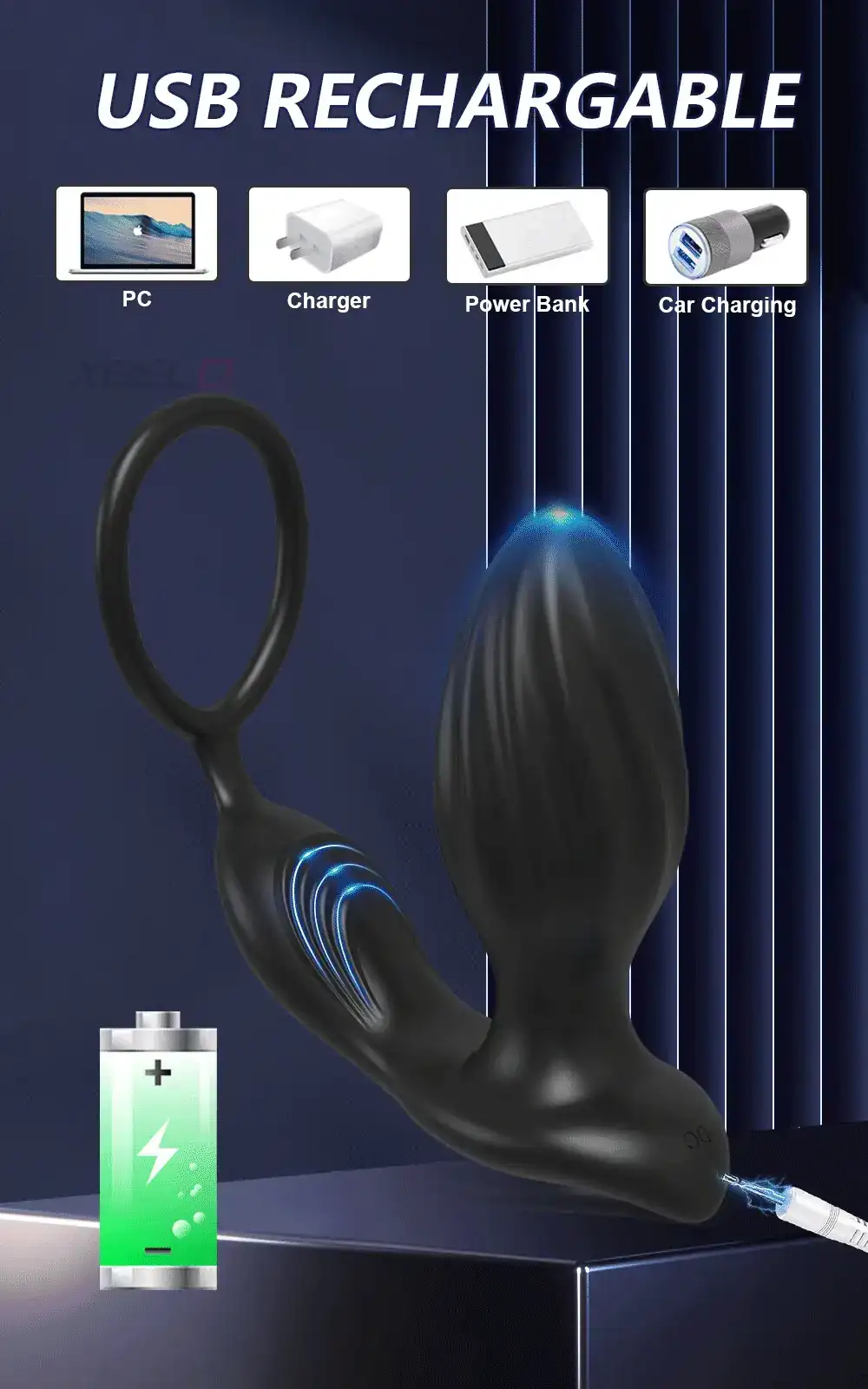 schwarzer prostata vibrator silikon