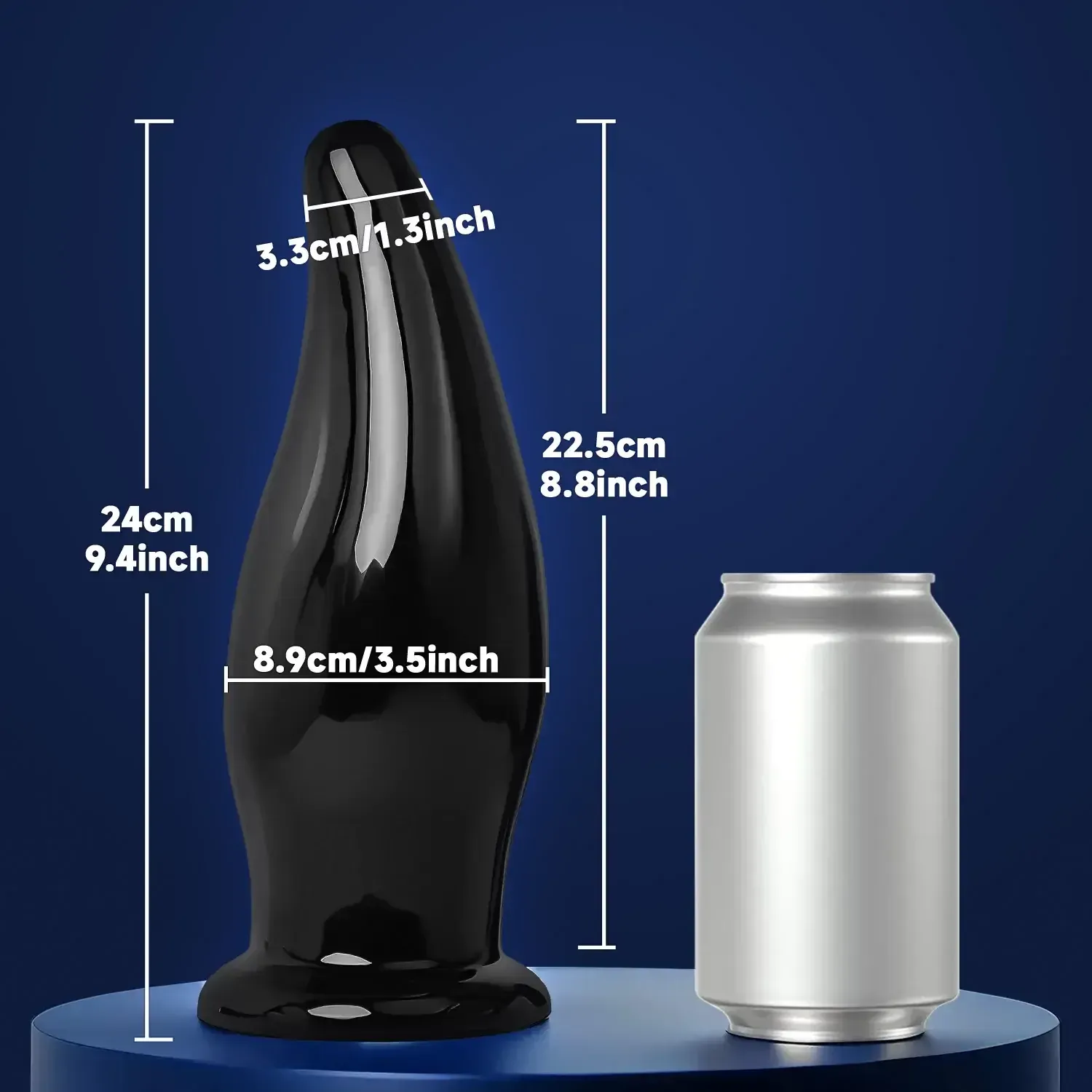 schwarzer silikon anal plug gerippt 2