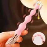 schwarzer silikon analplug mit vibration