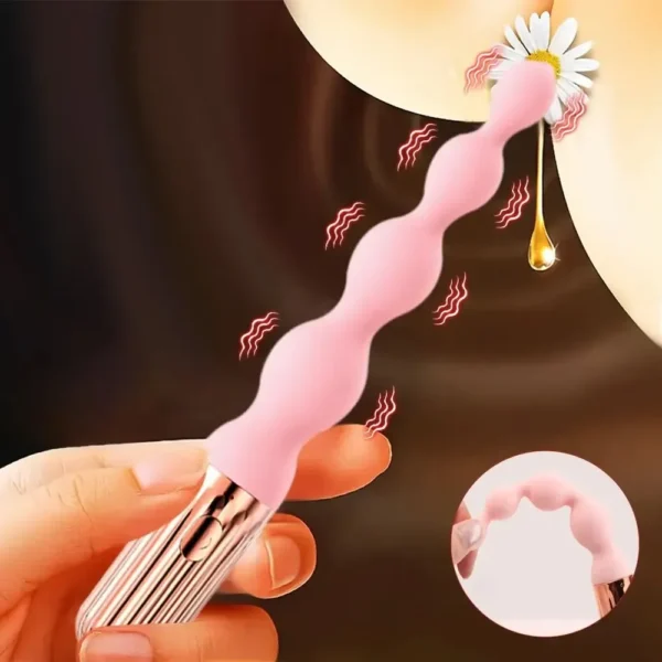 schwarzer silikon analplug mit vibration