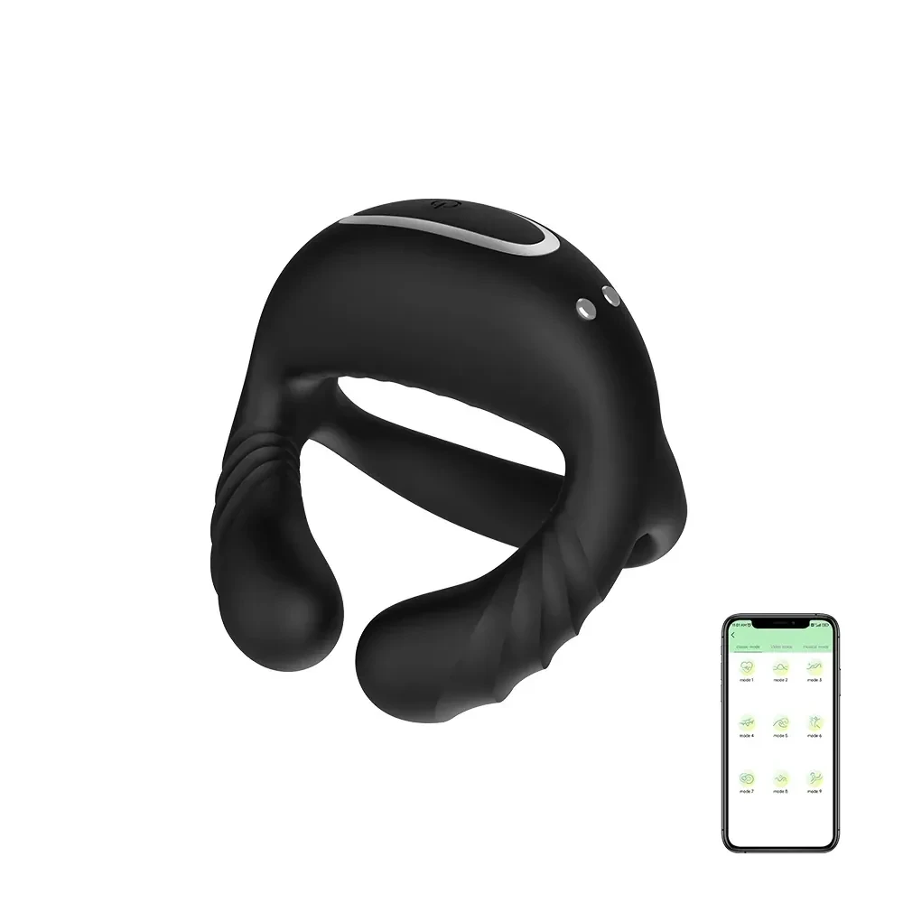 schwarzer silikon penisring wiederaufladbar