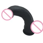 schwarzer silikondildo 27 cm lang