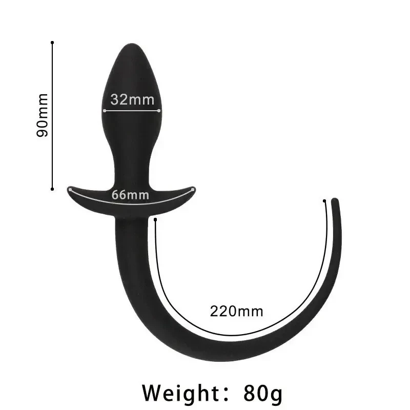 schwarzer welpenschwanz butt plug soft