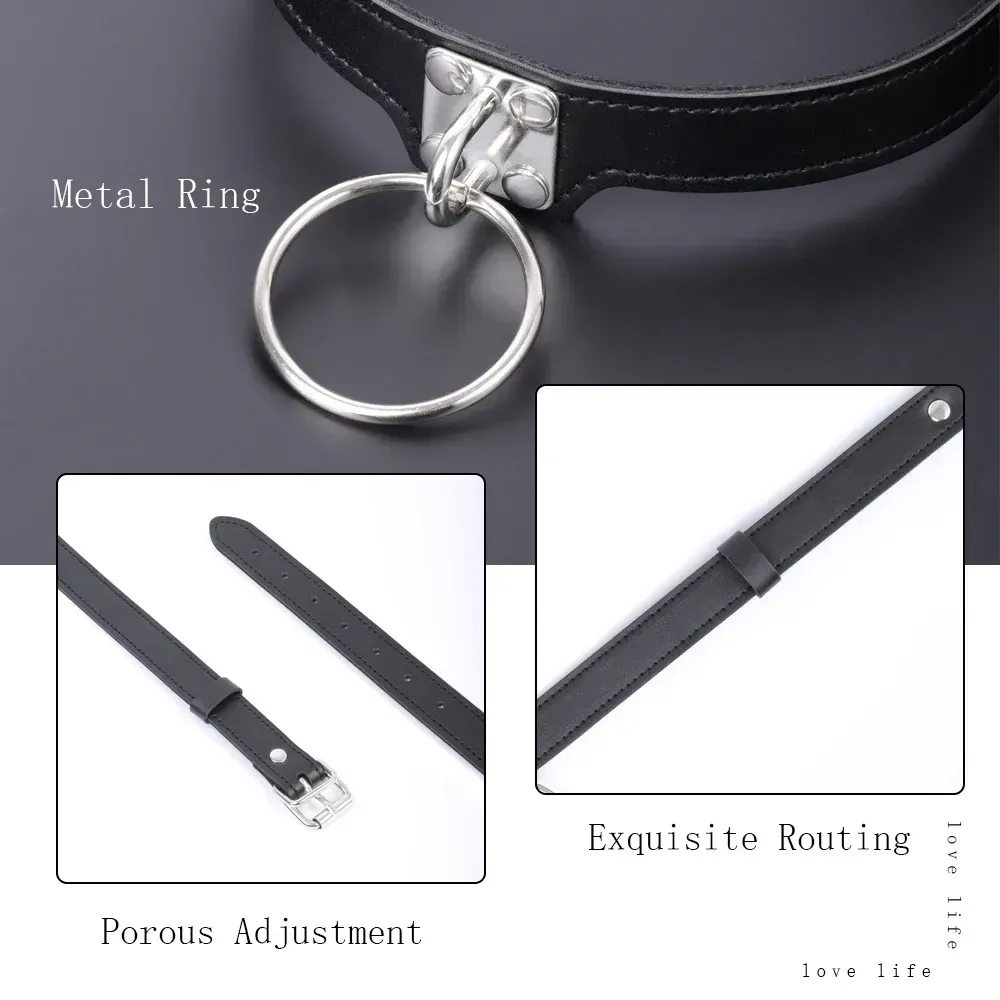 schwarzes pu leder bdsm choker