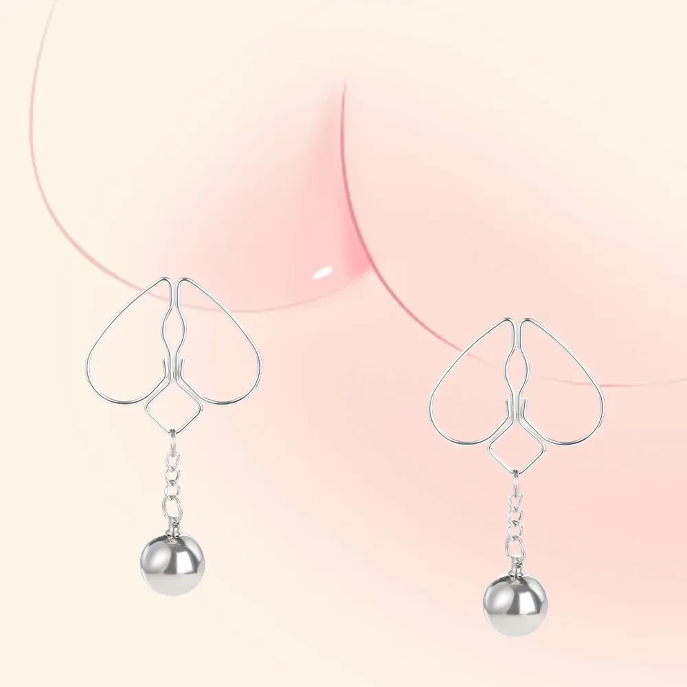 silberne brustwarzen clips druck