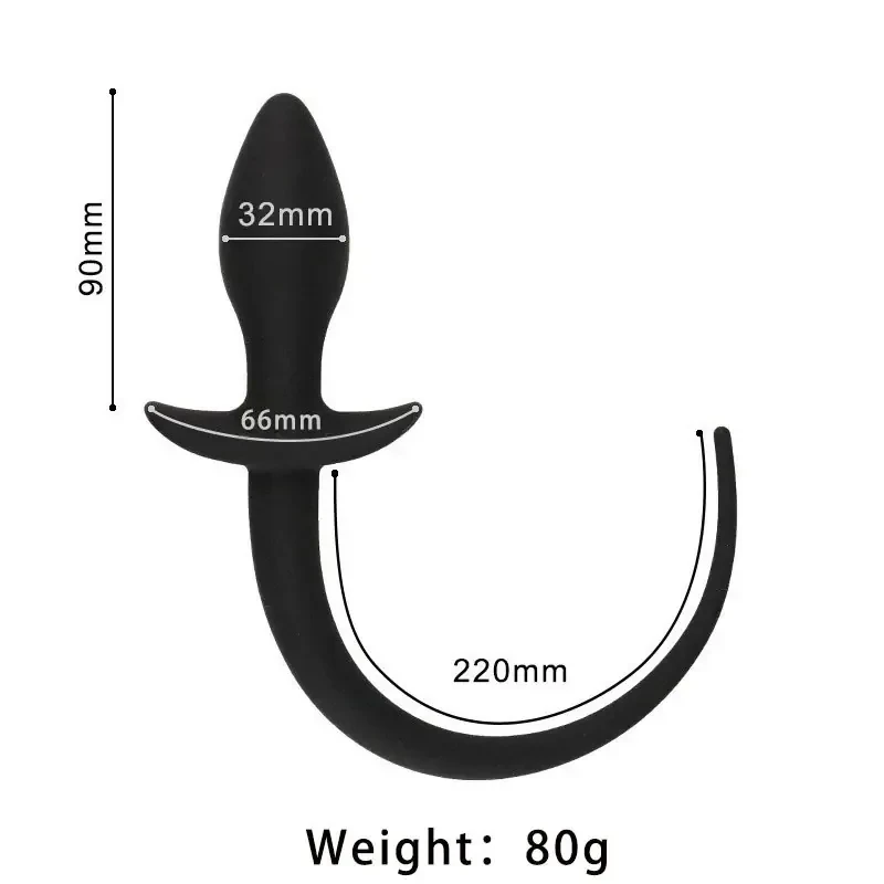 silikon anal plug welpenschwanz klein