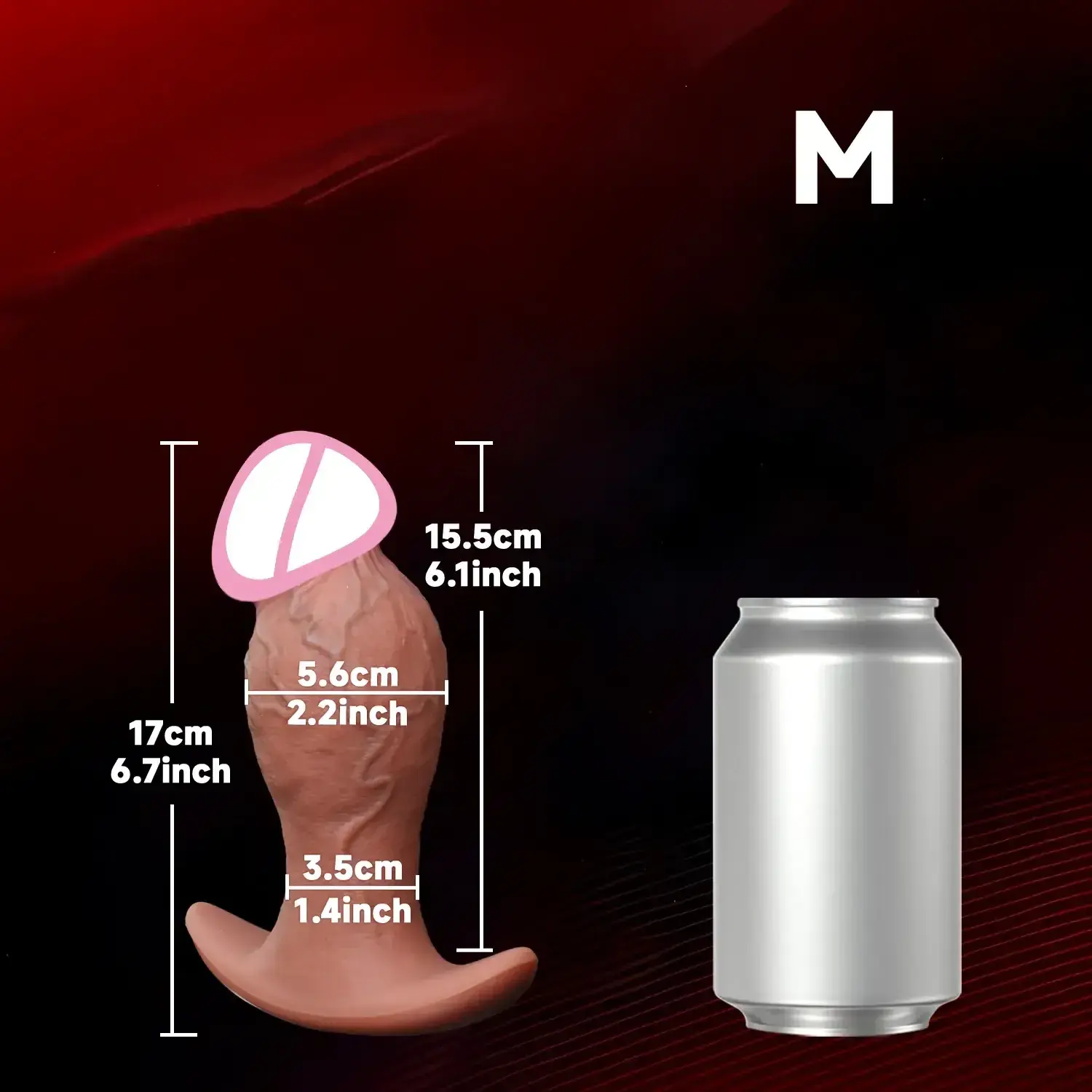 silikon analdildo glans mit venendetails