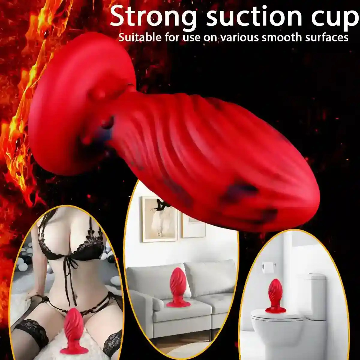 silikon analplug mit saugnapf spirale