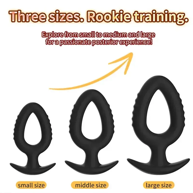 silikon analplug schwarz gross